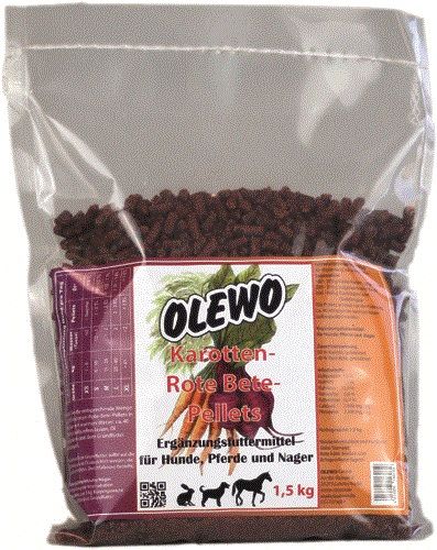 Olewo Karotten-Rote Bete-Pellets - 1,5 kg Olewo Karotten-Rote Bete-Pellets - 1,5 kg